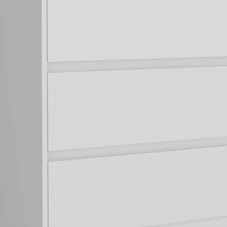 34" White Three Drawer Dresser