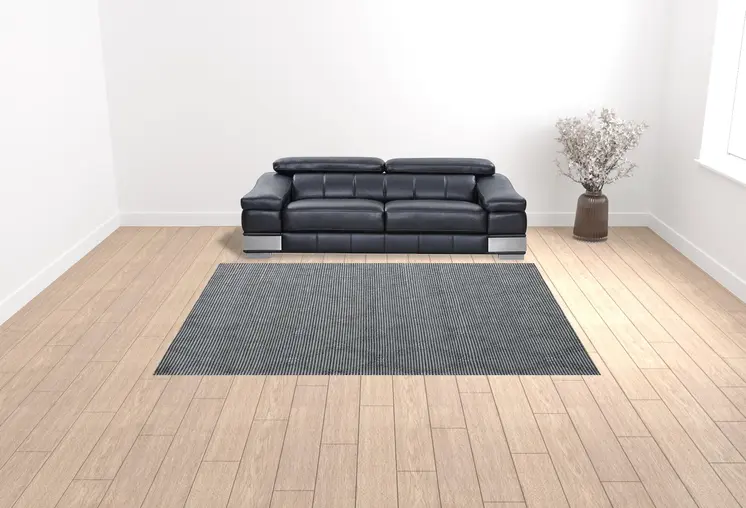 9' X 12' Gray Wool Geometric Hand Woven Area Rug