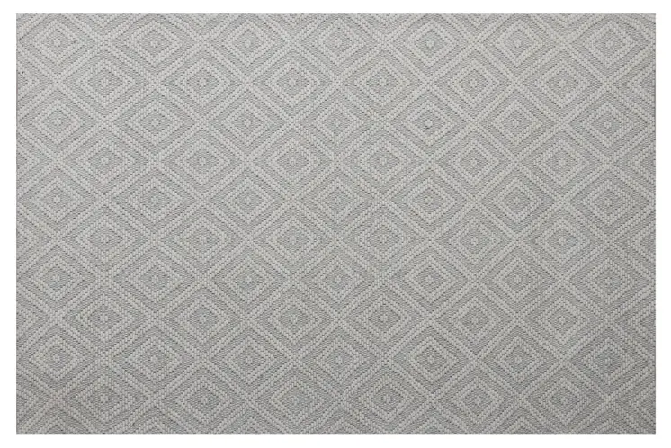 9' X 12' Ivory Wool Geometric Hand Woven Area Rug