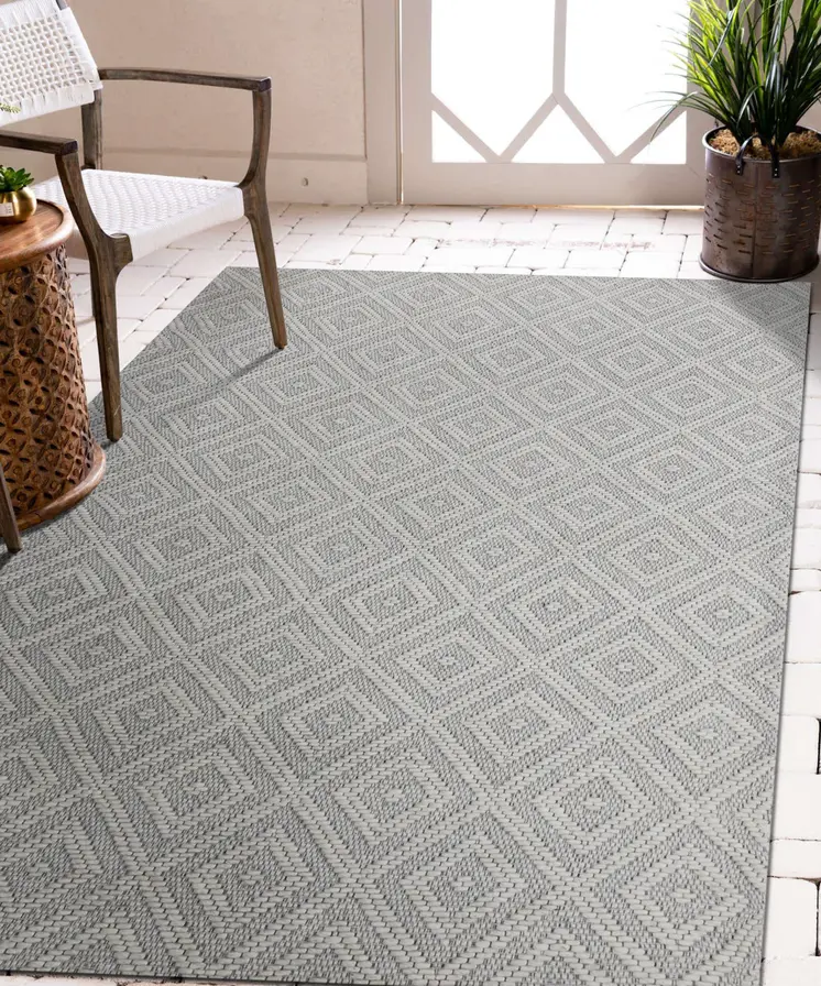 9' X 12' Ivory Wool Geometric Hand Woven Area Rug
