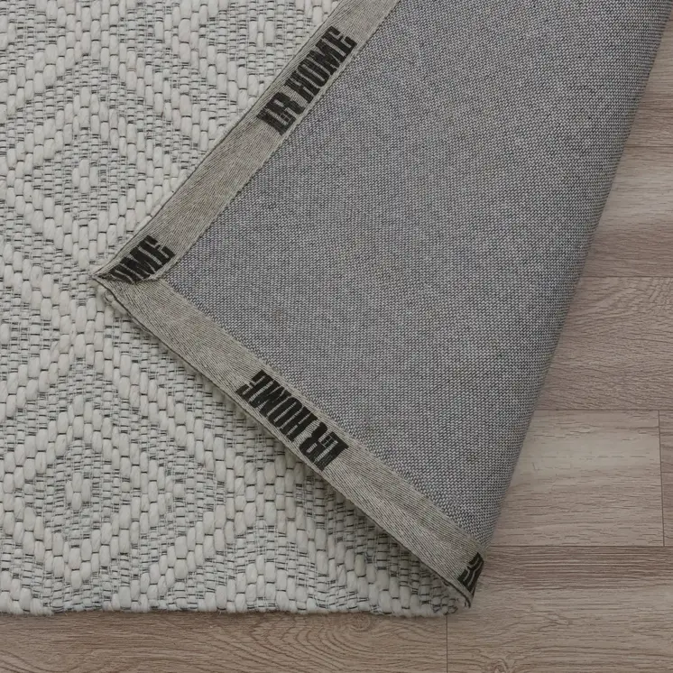 9' X 12' Ivory Wool Geometric Hand Woven Area Rug