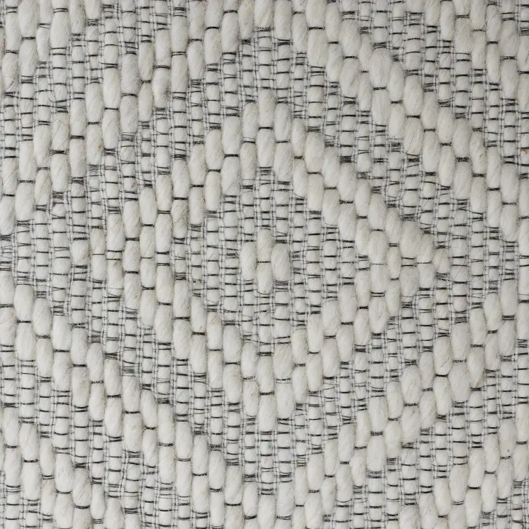 9' X 12' Ivory Wool Geometric Hand Woven Area Rug