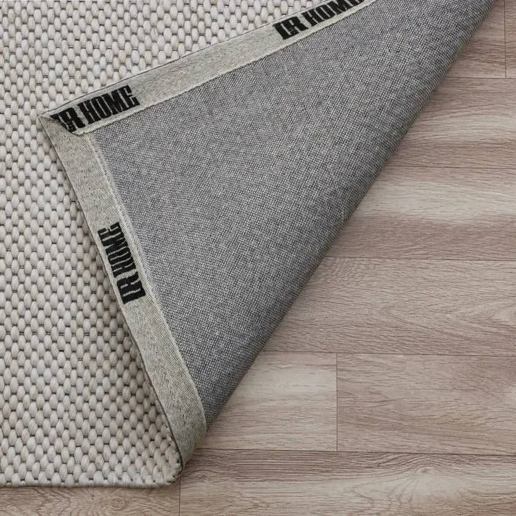 8' X 10' Beige Hand Woven Non Skid Area Rug