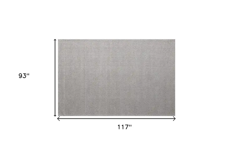 8' X 10' Beige Hand Woven Non Skid Area Rug