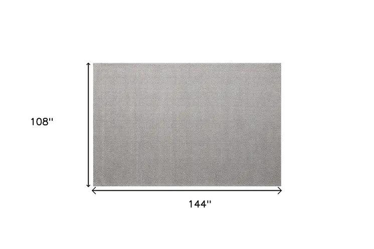 9' X 12' Beige Wool Hand Woven Area Rug