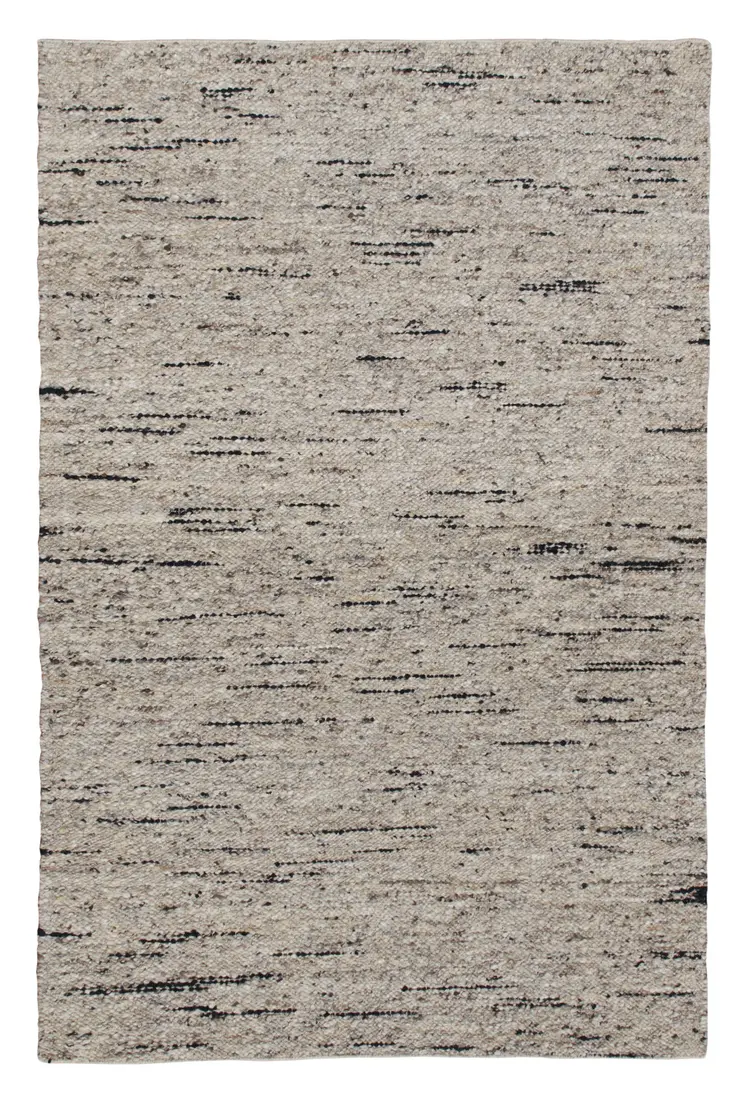9' X 12' Beige and Black Abstract Hand Woven Area Rug
