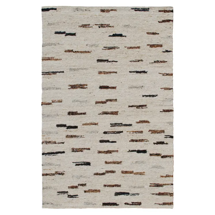 9' X 12' Brown and Black Abstract Hand Woven Area Rug