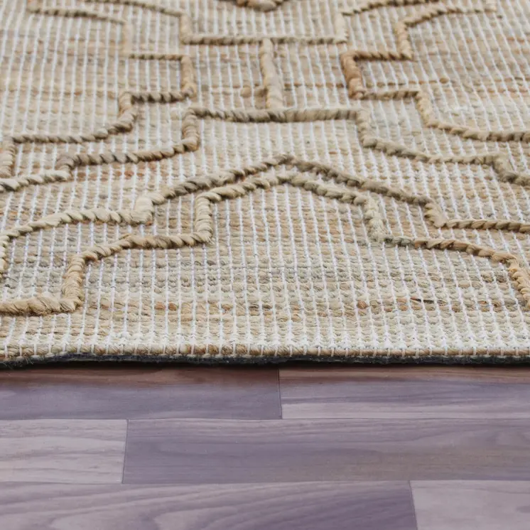8' X 10' Brown Trellis Hand Woven Area Rug