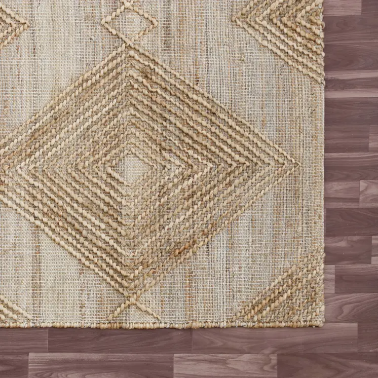 5' X 8' Brown Geometric Hand Woven Area Rug
