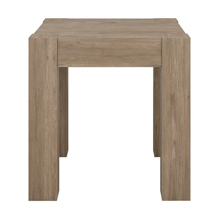 22" Gray Wood Square End Table