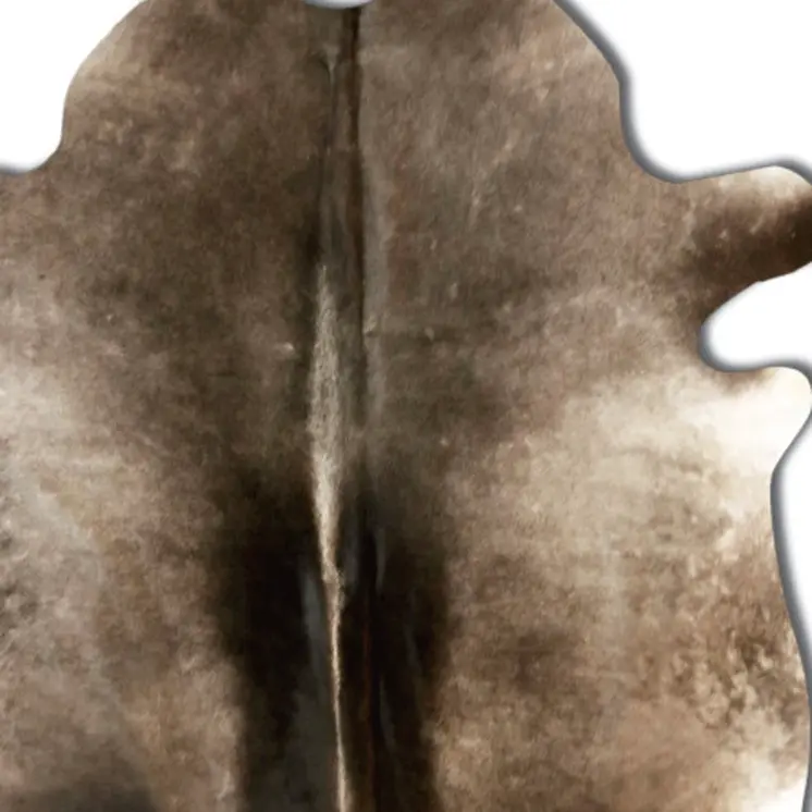 6' X 7' Brown Cowhide Hand Knotted Area Rug