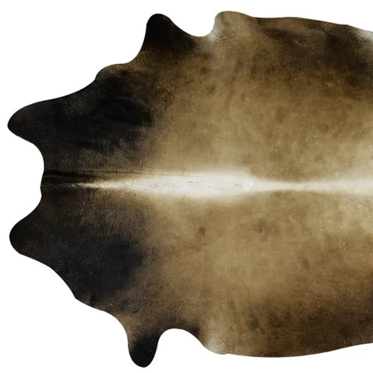 5' X 7' Tan Genuine Cowhide Hand Knotted Area Rug