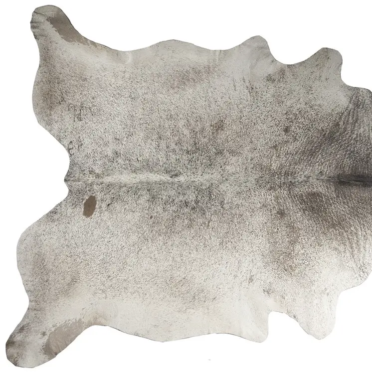 5' X 7' Taupe and Ivory Cowhide Hand Knotted Area Rug
