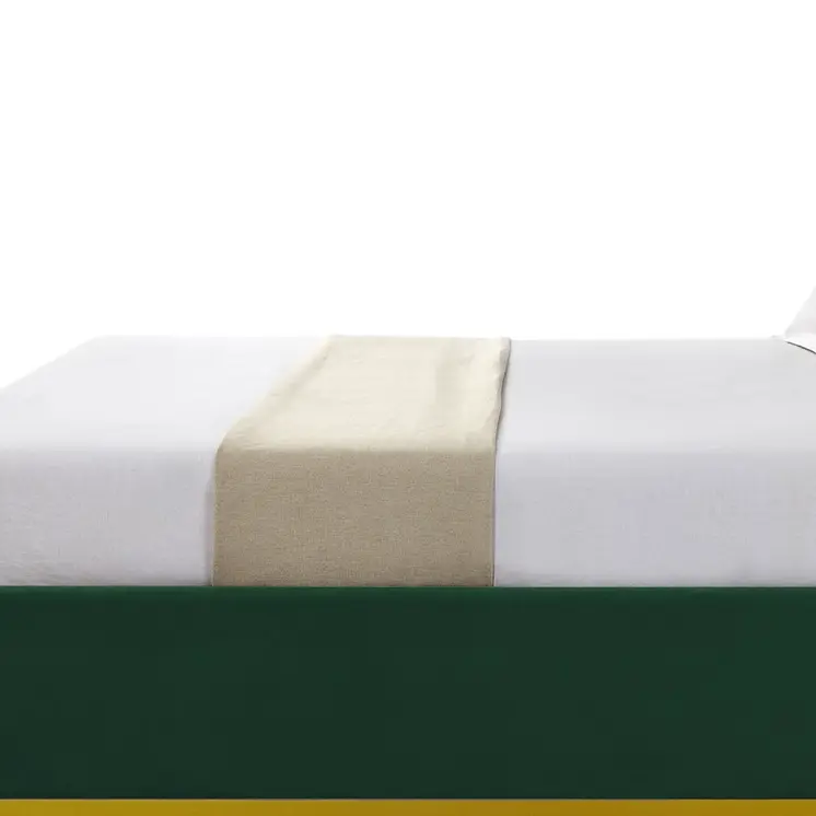 Hunter Green Solid Wood King Upholstered Velvet Bed