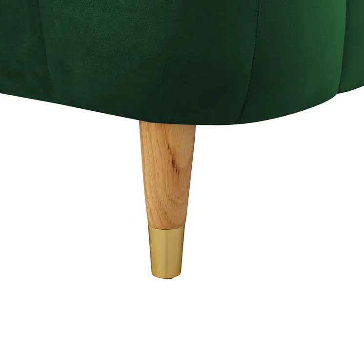 Hunter Green Solid Wood King Tufted Upholstered Velvet Bed Frame
