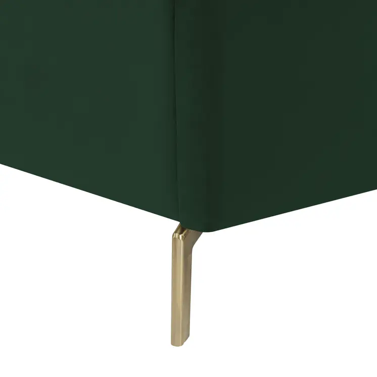 Green Velvet Upholstered Full Bed Frame