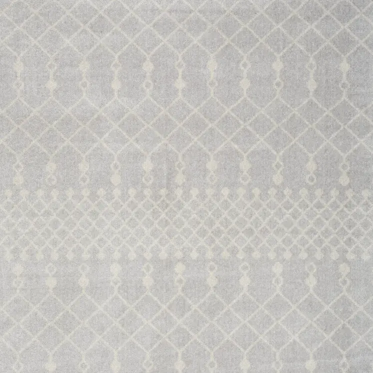 5' X 7' Blue and Ivory Abstract Power Loom Washable Area Rug