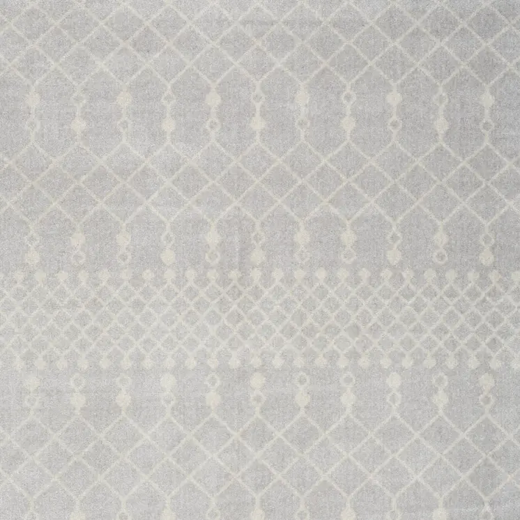 9' X 12' Blue and Ivory Abstract Power Loom Washable Area Rug
