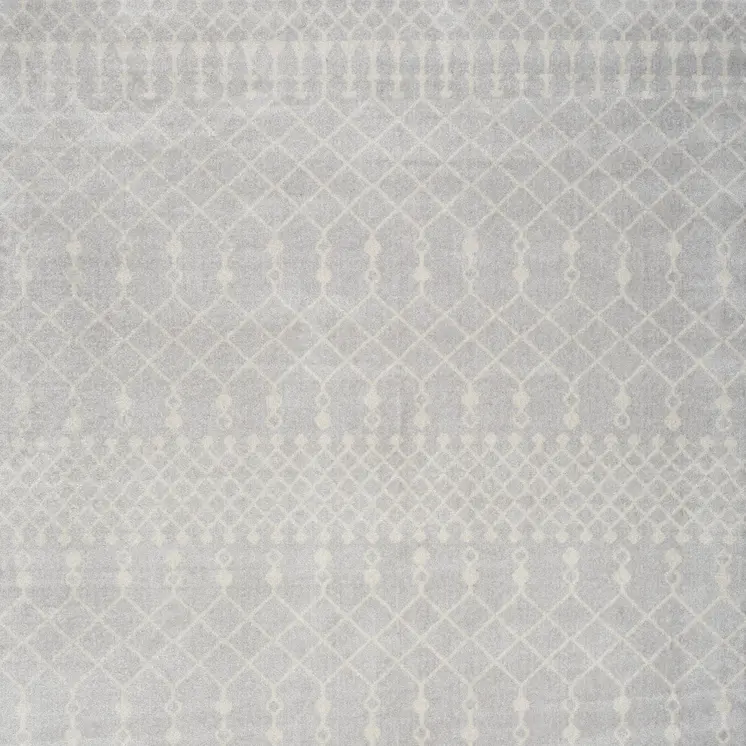 9' X 12' Blue and Ivory Abstract Power Loom Washable Area Rug