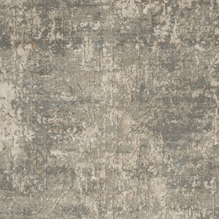 9' X 12' Beige and Gray Abstract Power Loom Area Rug