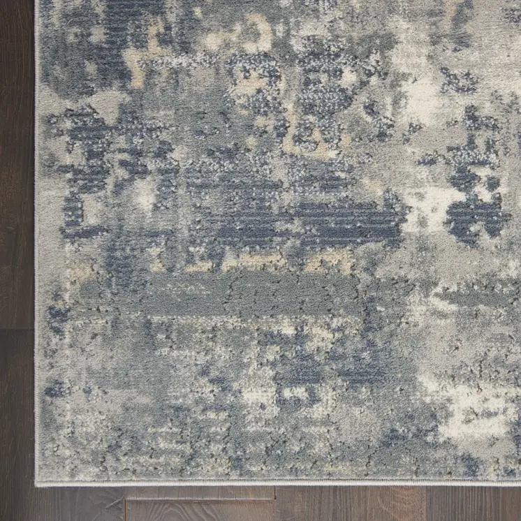 9' X 12' Beige and Gray Abstract Power Loom Area Rug