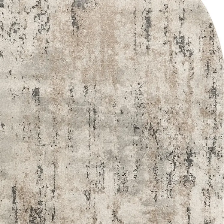 5' X 8' Beige and Gray Abstract Power Loom Area Rug