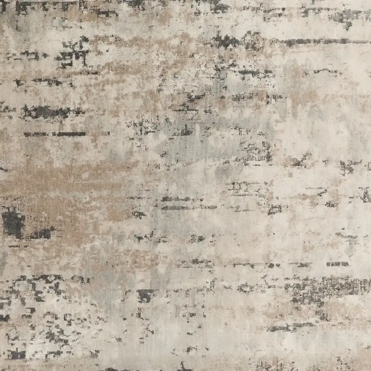 10' Beige and Gray Square Abstract Power Loom Area Rug