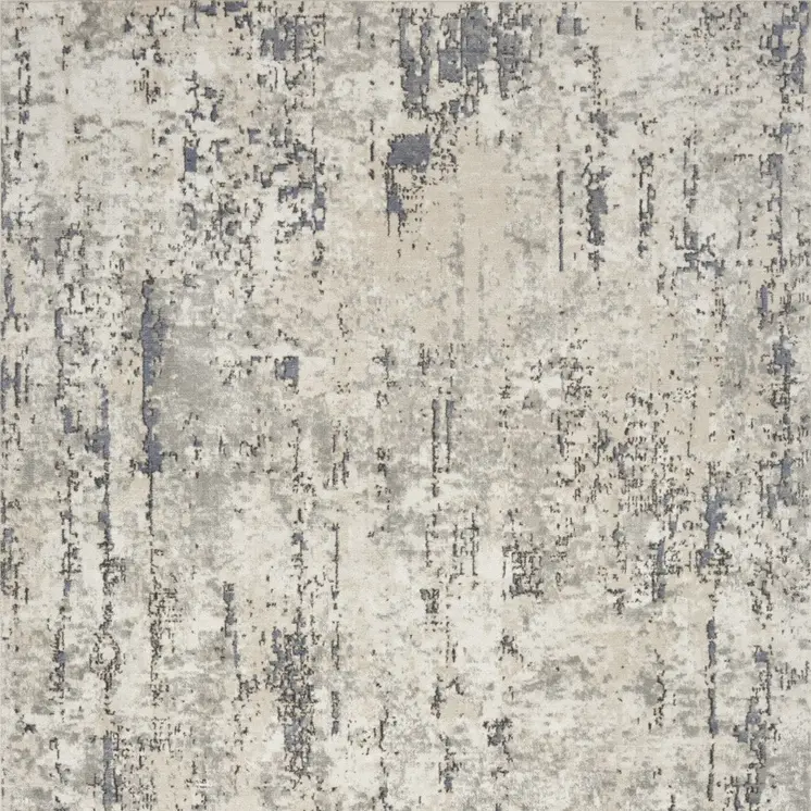 4' X 6' Gray and Ivory Abstract Power Loom Area Rug