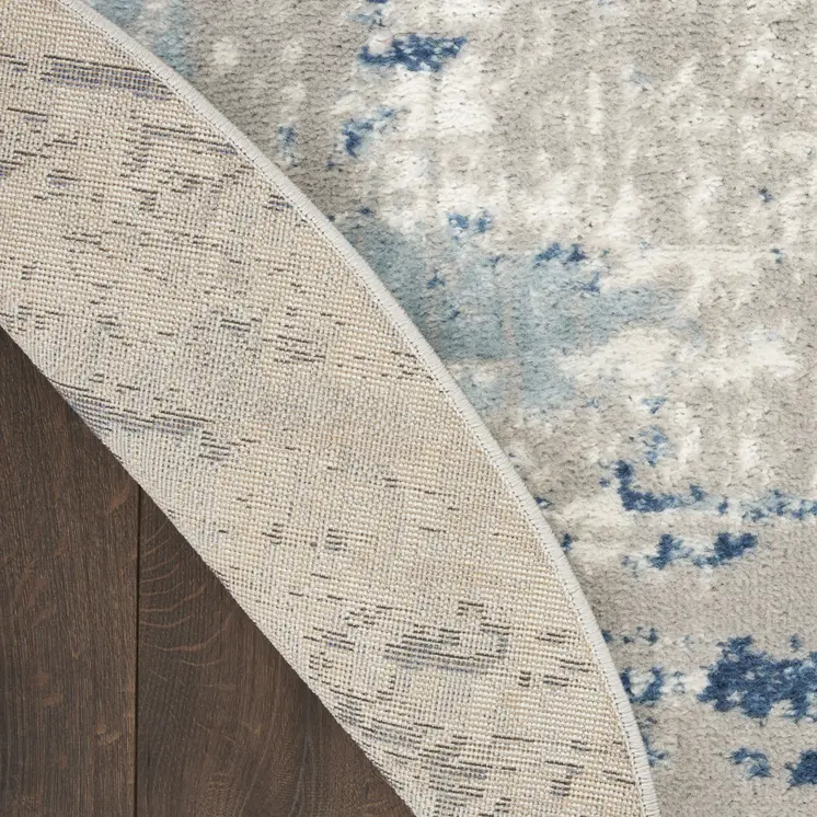 3' X 5' Gray and Ivory Abstract Power Loom Area Rug
