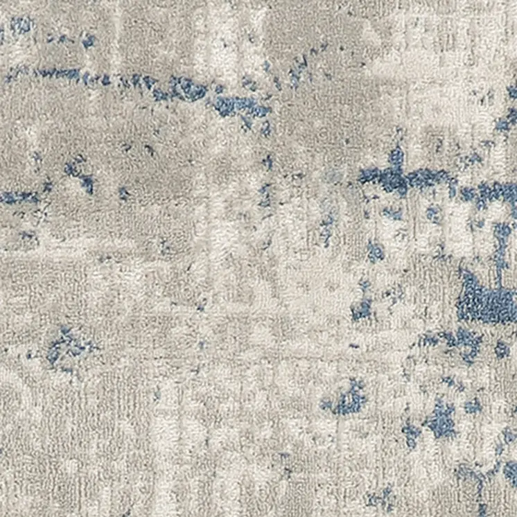 16' Gray And Ivory Abstract Runner Rug