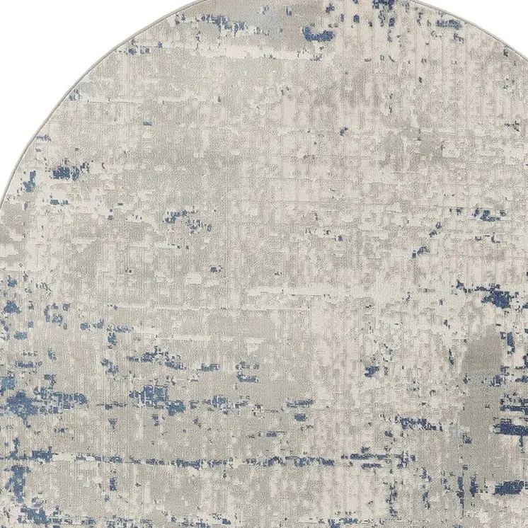 5' X 8' Gray and Ivory Abstract Power Loom Area Rug