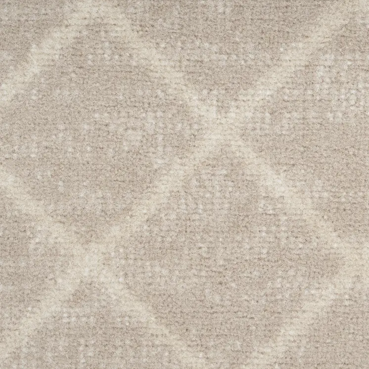 8' Beige And Ivory Moroccan Runner Rug
