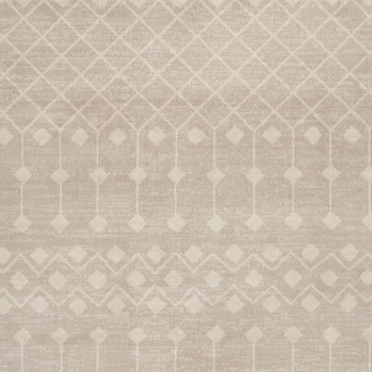 8' X 10' Beige and Ivory Moroccan Power Loom Area Rug