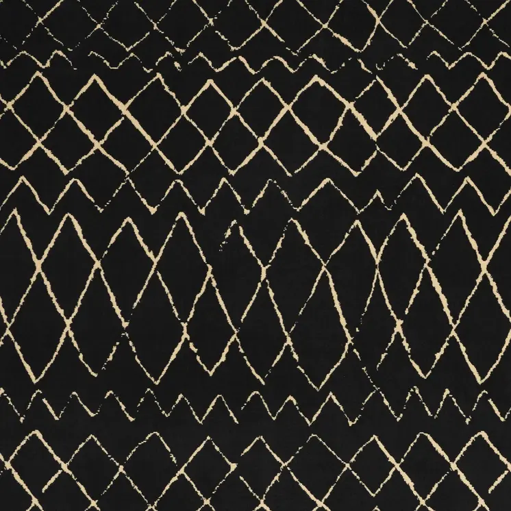 7' X 10' Black and Ivory Abstract Power Loom Distressed Area Rug