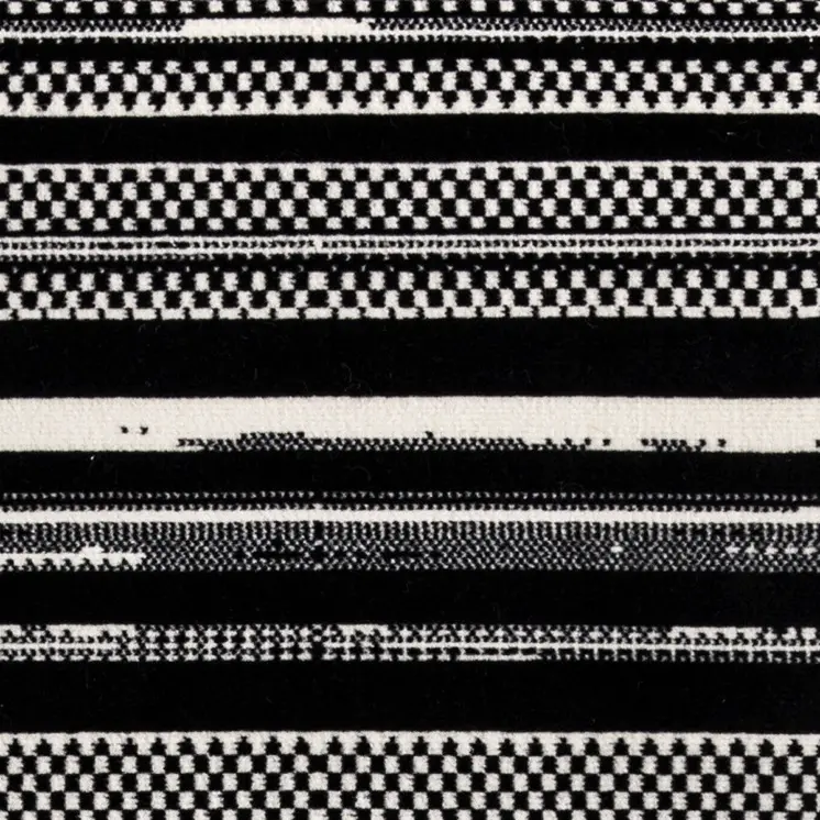 8' Black Striped Runner Rug