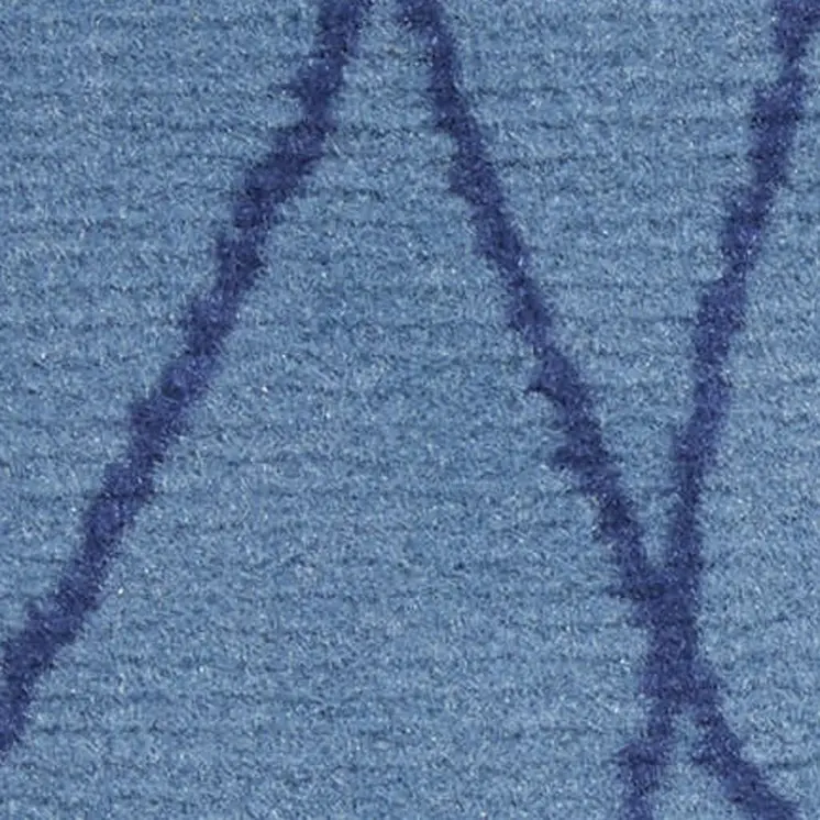 7' X 10' Blue and Beige Floral Power Loom Area Rug
