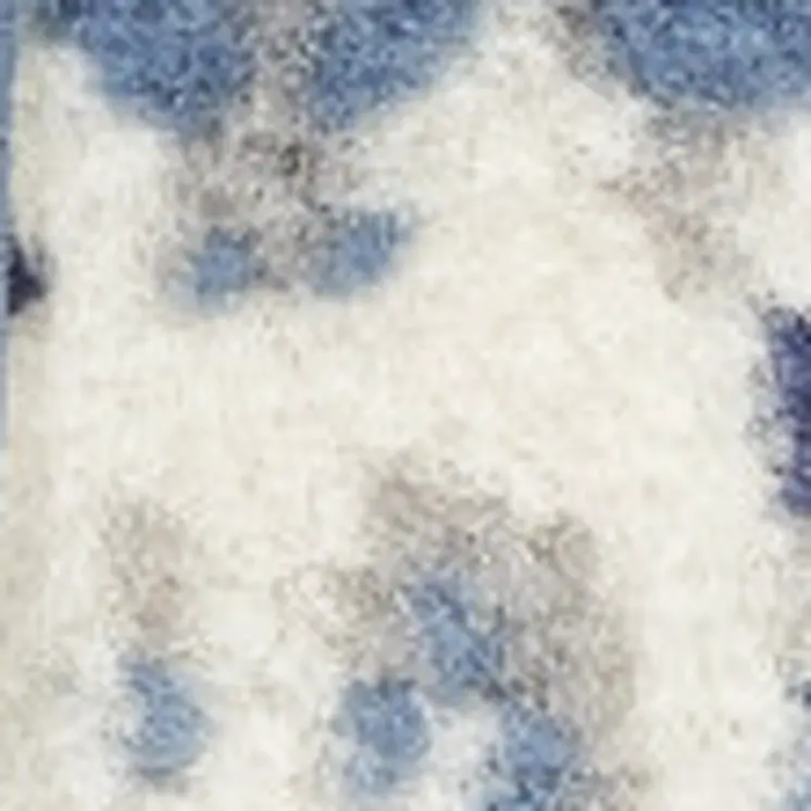 8' X 10' Blue and Ivory Abstract Power Loom Area Rug