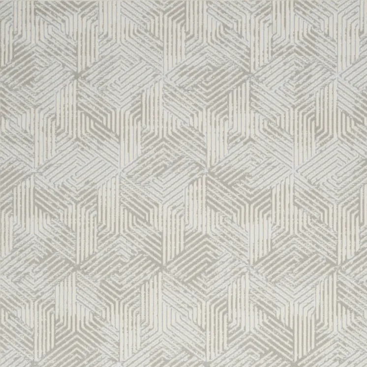 8' X 10' Gray and Ivory Geometric Power Loom Area Rug