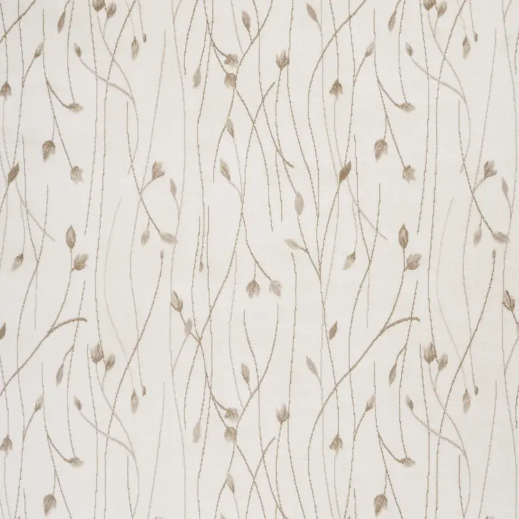 8' X 10' Beige and Ivory Floral Power Loom Area Rug