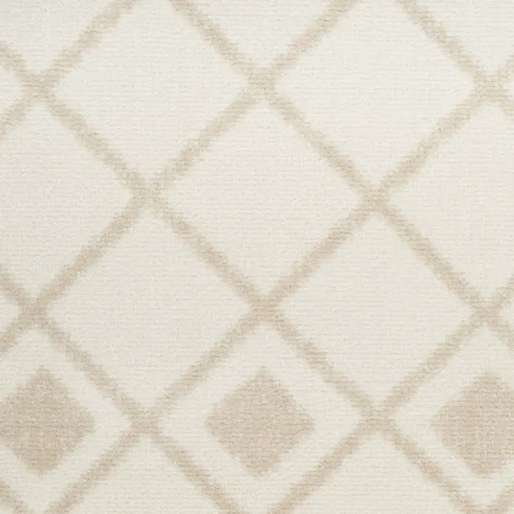 8' Beige And Ivory Moroccan Runner Rug