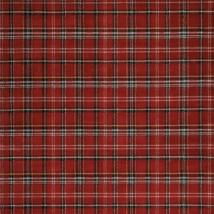 8' X 10' Red and Black Plaid Power Loom Area Rug