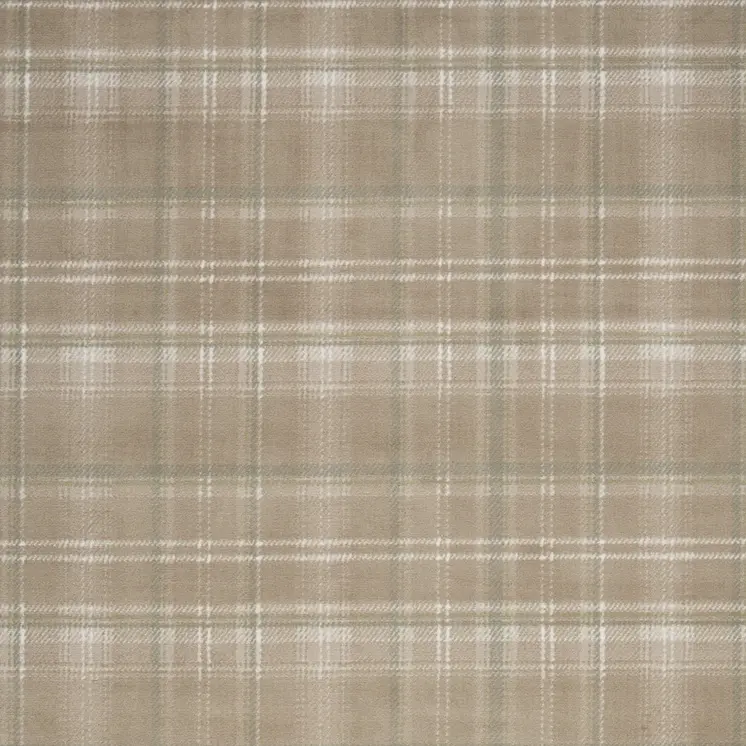 5' X 7' Brown and Ivory Plaid Non Skid Area Rug