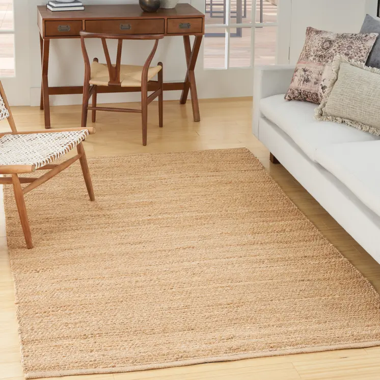 6' X 9' Natural Jute Flatweave Handmade Area Rug