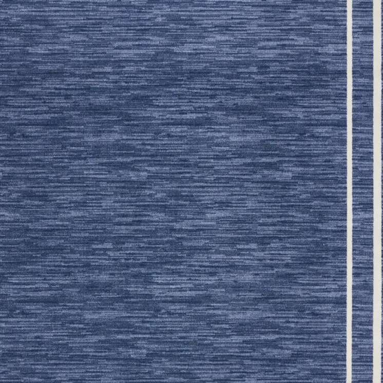 10' X 14' Navy Blue And Ivory Indoor Outdoor Area Rug