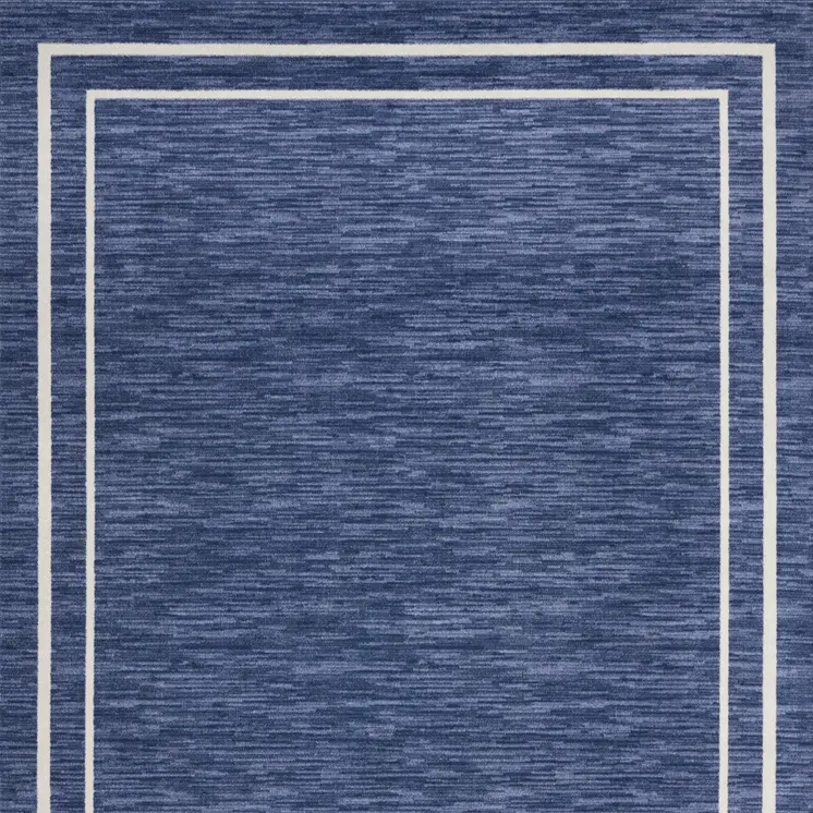 10' X 14' Navy Blue And Ivory Indoor Outdoor Area Rug