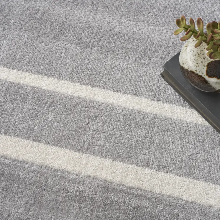 9' X 12' Gray And Ivory Indoor Outdoor Area Rug