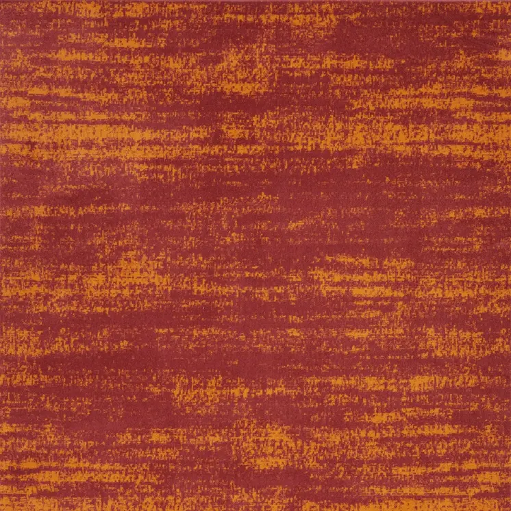 9' X 12' Red And Orange Abstract Indoor Outdoor Area Rug