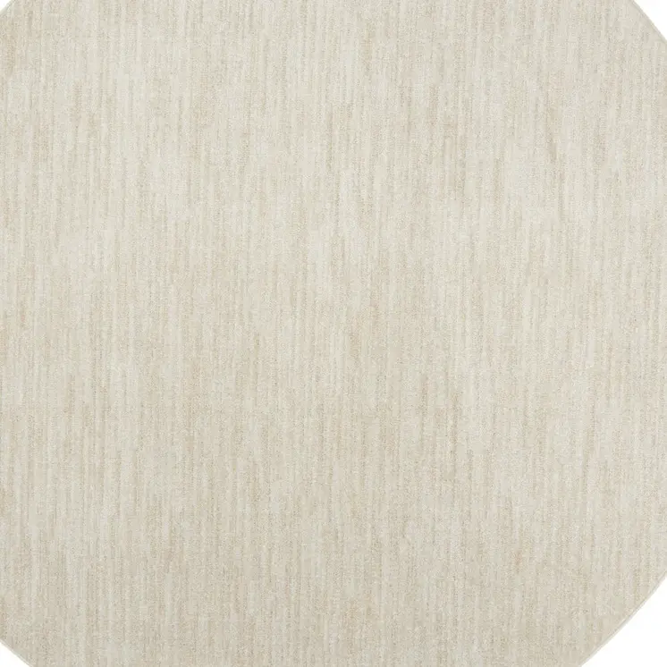 10' Beige And Ivory Round Indoor Outdoor Area Rug