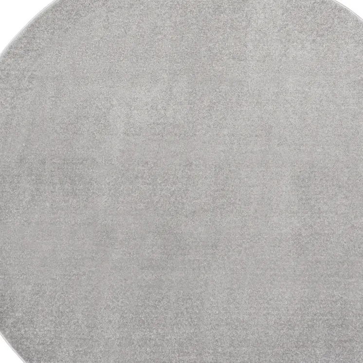 10' Gray And Silver Round Indoor Outdoor Area Rug