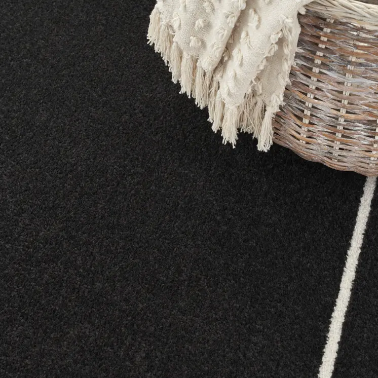 4' X 6' Black And Ivory Indoor Outdoor Area Rug